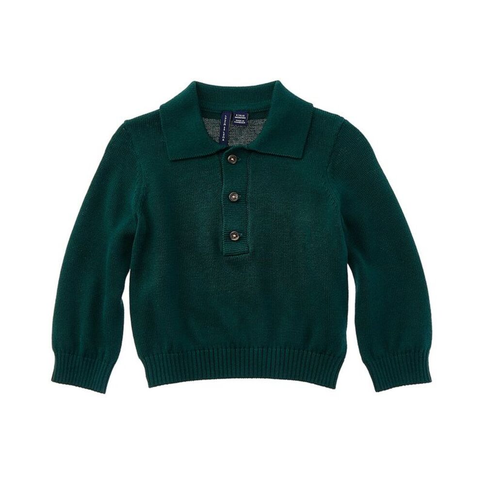 Janie And Jack Boys  The Polo Sweater, Green